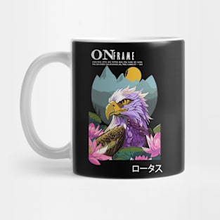 Eagle and The Lotus (On Black T-Shirt) Mug